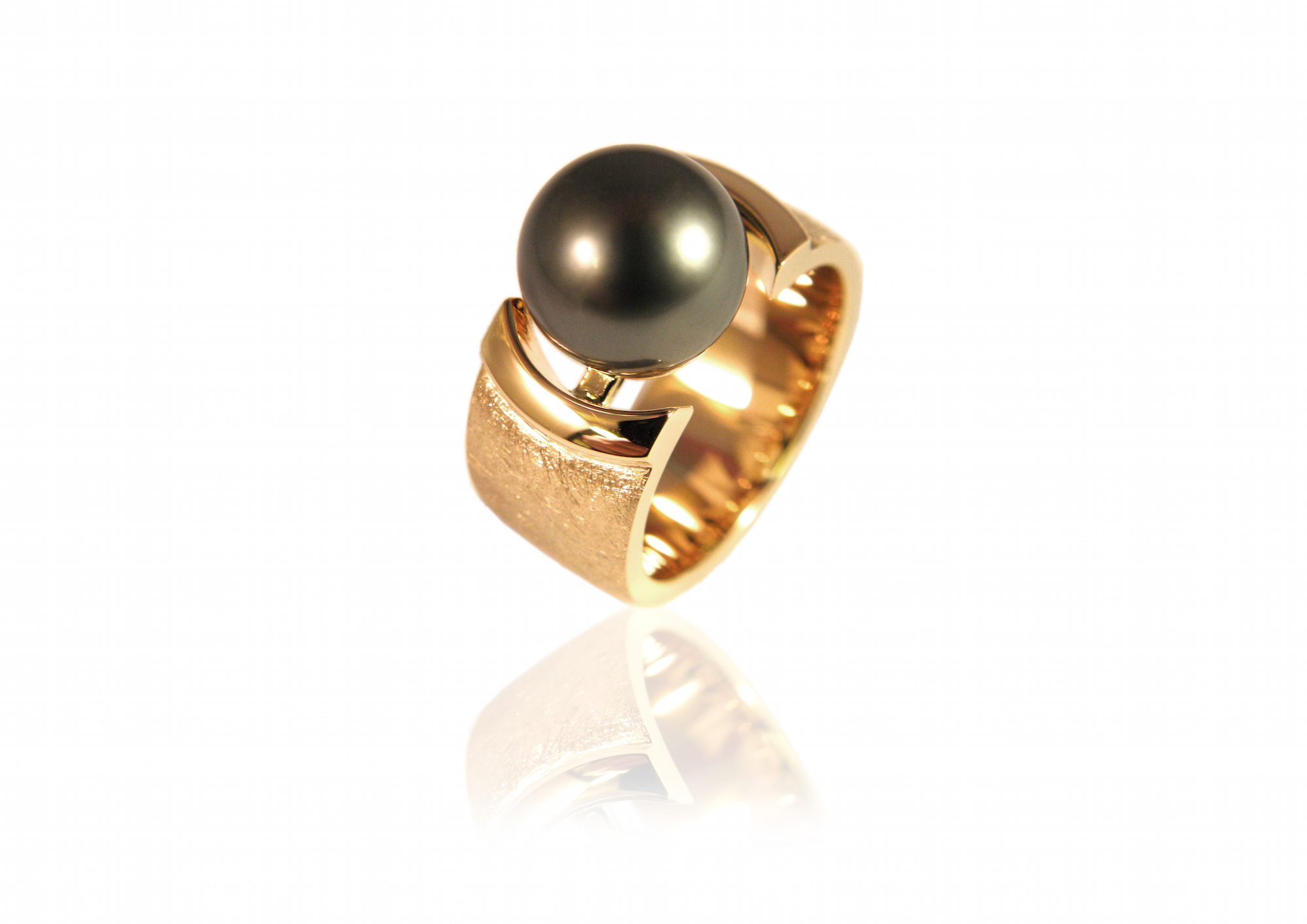 Damenring, Tahiti-Zuchtperle, Gelbgold, Kollektion, Tahitian Dream, Goldschmiede, Schmuck