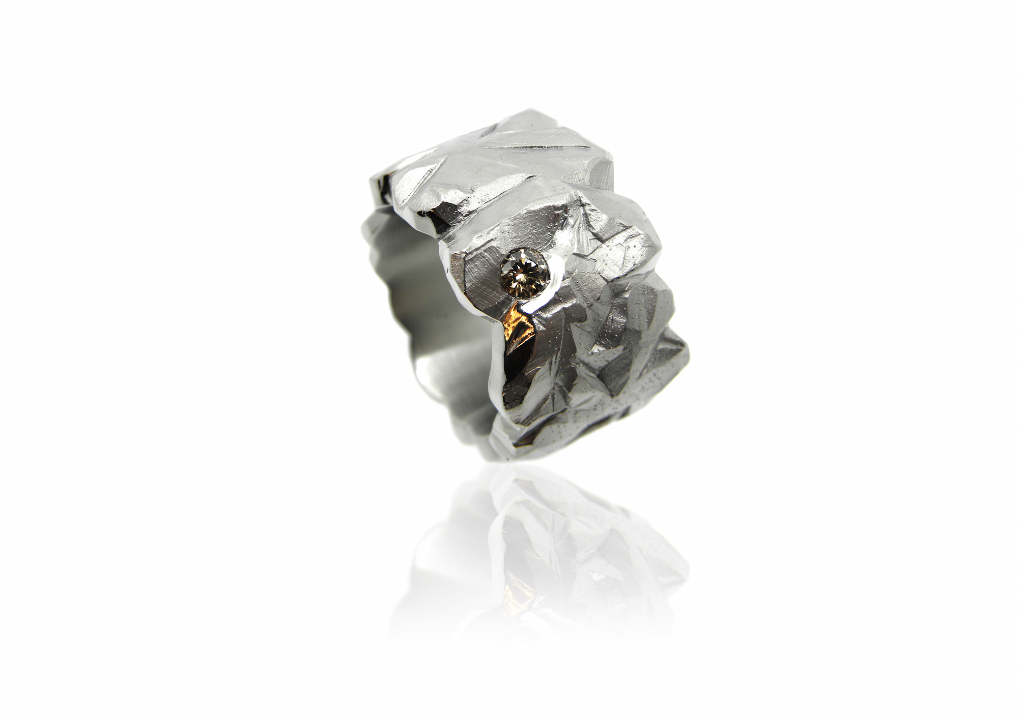 Herrenring, Trauring, Schmuck, Ring, Palladium, Brillant, Champagner, Goldschmiede