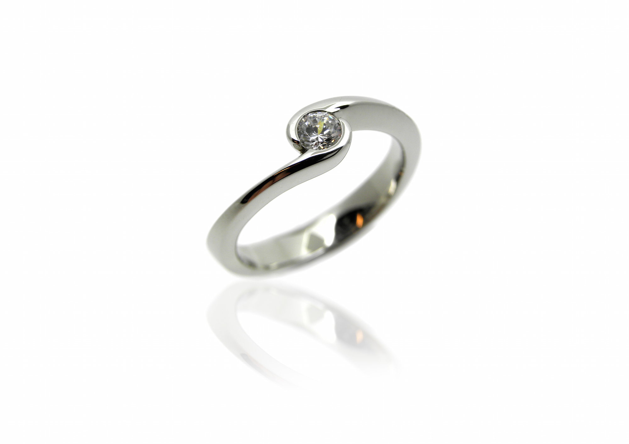 Solitärring, Verlobungsring, Weissgold, Brillant, Goldschmiede, Schmuck