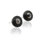 Diamantschmuck, Ohrschmuck, Ohrstecker, Weissgold, Carbon, Diamanten, Stecksystem, Anfertigung, Goldschmiede, Faktor S, Winterthur